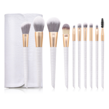 Crocodile Texture 10pcs  Brushes Face Beauty Eye Shadow Brush Foundation Brush Makeup Brushes Set With Bag